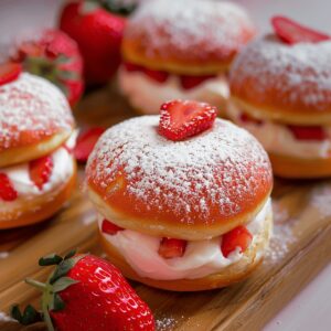 Strawberry Cream Delight Donut Recipe