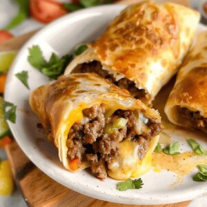 Beef and Cheese Chimichangas Recipe