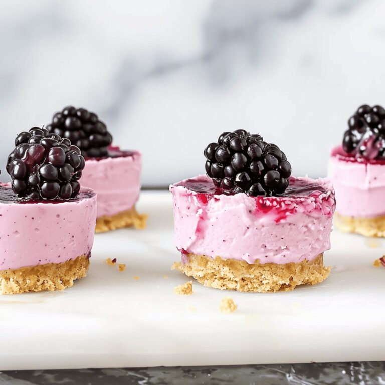 Elegant Blackberry Cheesecakes Recipe
