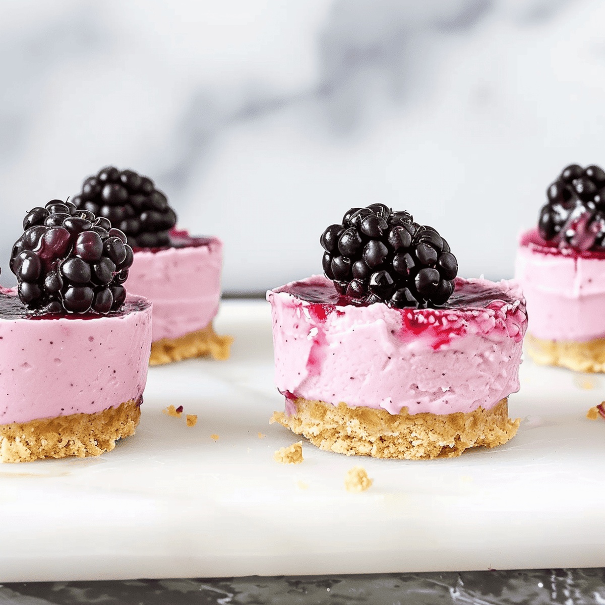 Elegant Blackberry Cheesecakes Recipe