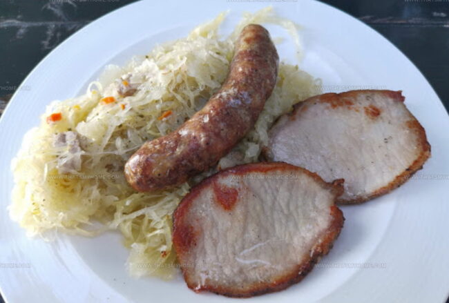 Istrian Ombolo And Sausages With Sauerkraut (Istarski Ombolo I Kobasice S Kiselim Kupusom)